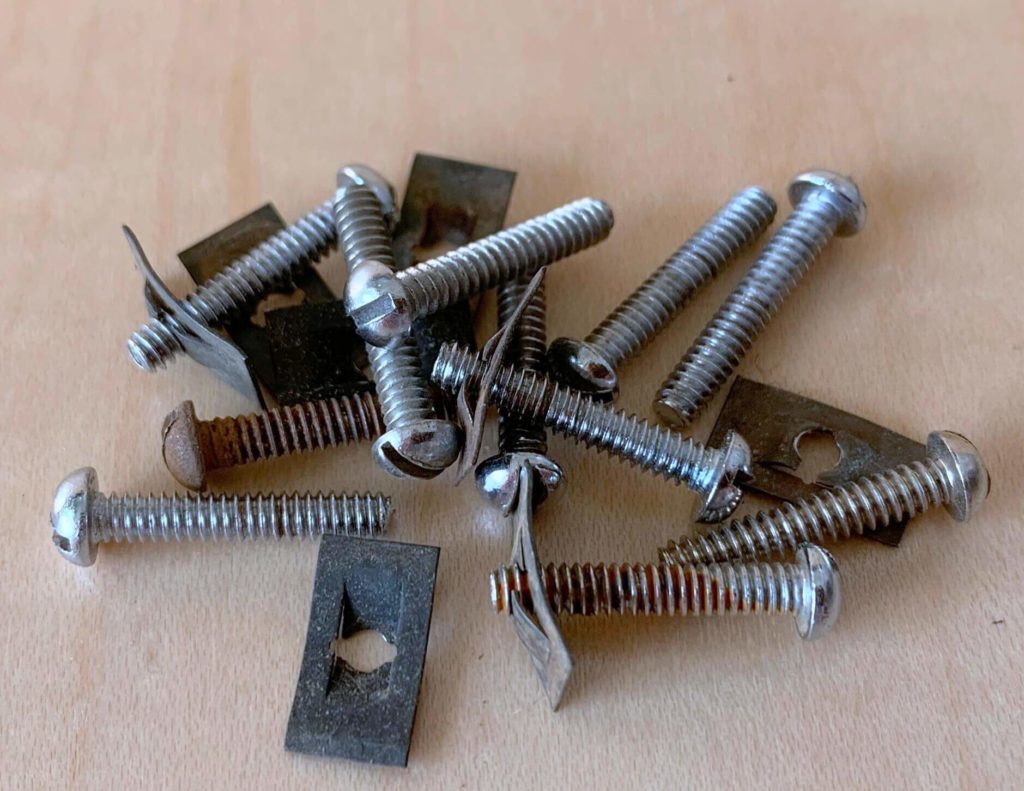Gretsch muffler mounting screws